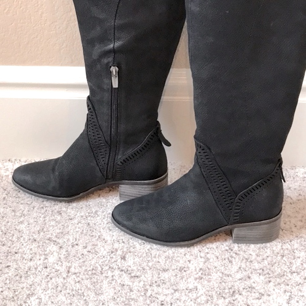 VINCE CAMUTO WIDE CALF KARINDA BLACK MAJICO OVER KNEE BOOT - Picture 10 of 16